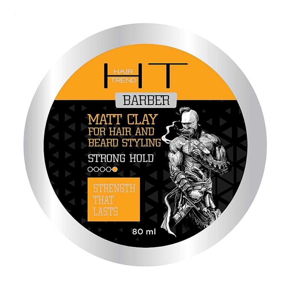 Матувальна глина для укладання волосся та бороди Hair Trend Barber, 80 мл